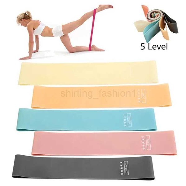 Fitness elastic bands for home workouts, yoga, pilates, crossfit and gym exercises