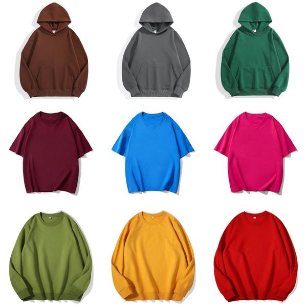 Green, black, white, red, pink, and blue yoga hoodies and round-neck pullovers for warm sports with silver chest details and loose fit