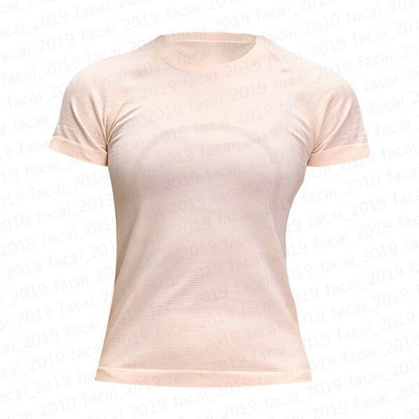 High-elastic women's yoga t-shirts for quick-drying, seamless workouts in running, cycling, and gym activities