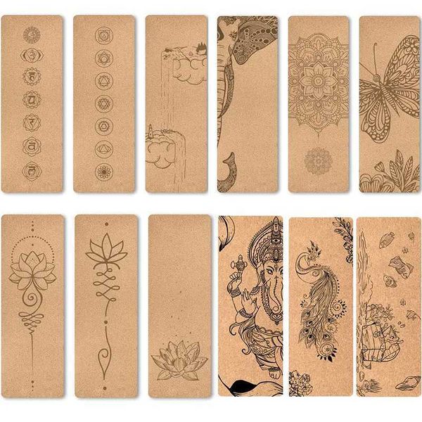 High-quality 4mm double-sided non-slip elastic cork yoga mat for fitness and gym use, customizable as XJ241114