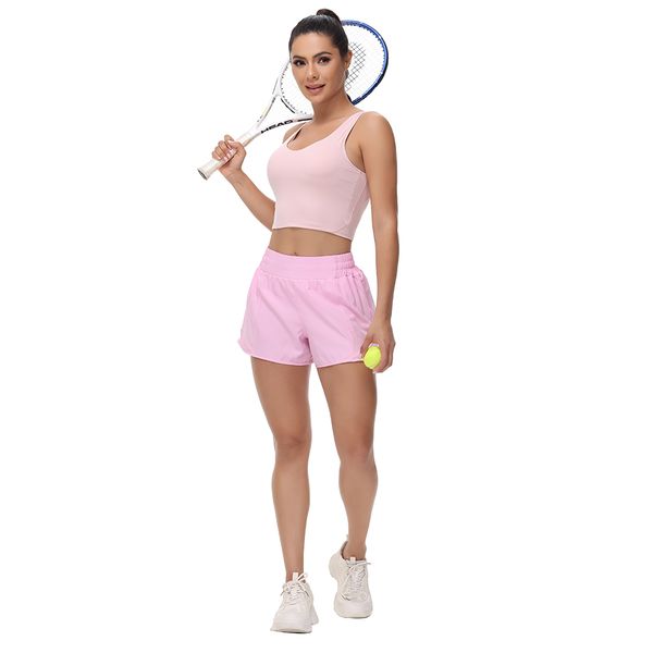 High-Rise Lined Short 4" Women's Yoga Hotty Shorts Gym Fitness Training Tights Sport Short Pants Fashion Quick-drying Solid Trousers