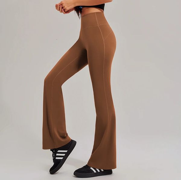 High-stretch women's yoga pants for sports, quick-dry flare running and outdoor wear