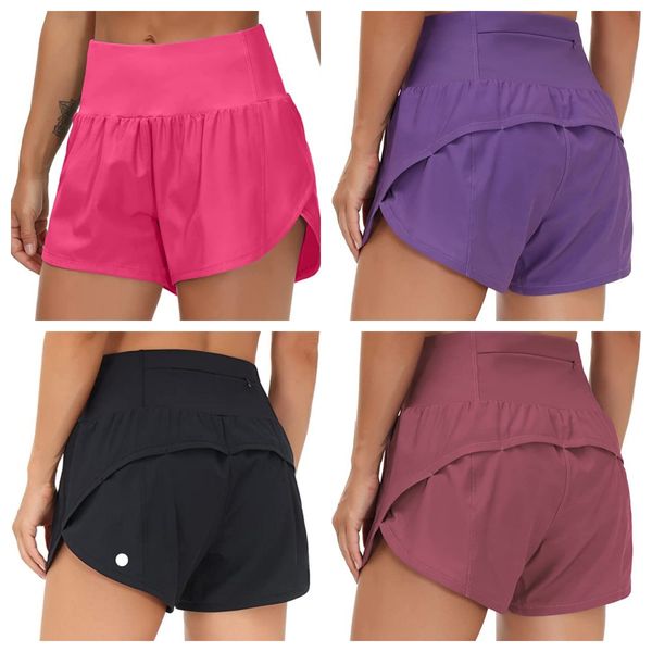 High-waisted running shorts for women with quick-dry fabric and zippered pockets, ideal for yoga and fitness