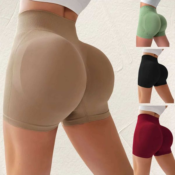 High-waisted women's gym leggings with a sexy push-up design for yoga, cycling, and jogging