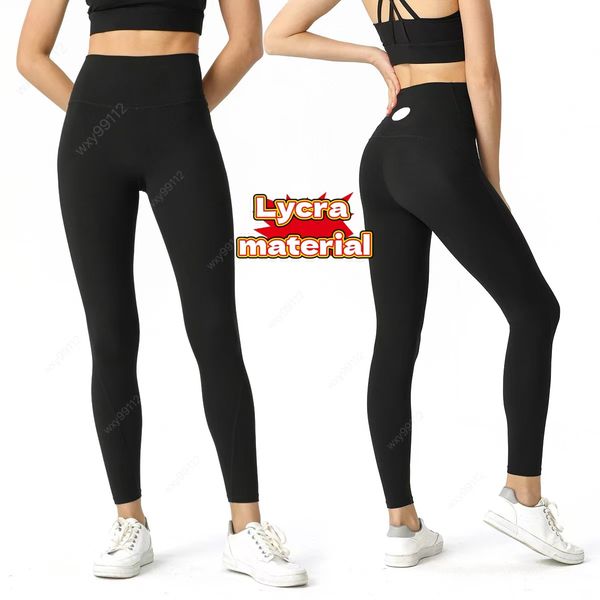 High-waisted yoga leggings with lycra, 5A quality, push-up fit, soft elastic fabric, T-shaped design for hip lift, ideal for sports, running, and training