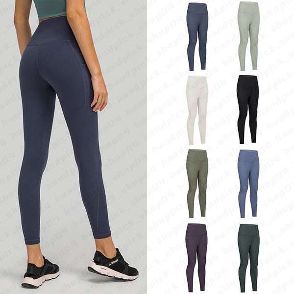 High-waisted yoga leggings with pockets, stretchy and comfortable for workouts, stylish and form-fitting