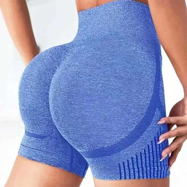 High-waisted yoga shorts for workouts, designed to lift and shape, perfect for gym, running, and sports
