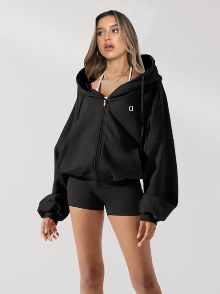 Jacket A-852 Women Yoga Sports Coat Hooded Womens Cardigan Tight Yoga Clothes Quick-drying Long-sleeved Top Zipper Cardigan Fitness