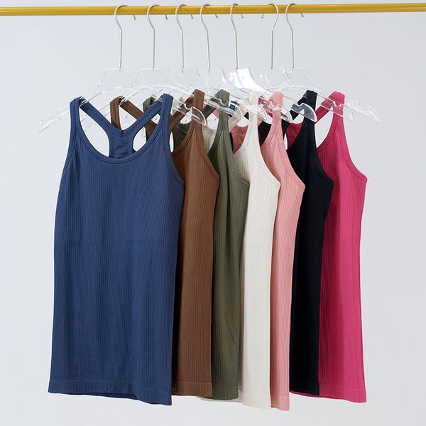 L Yoga Sports Brs Bodycon Ebb Long Tank Top for Women Workout Fitness Bra Top Women Push Up Seamless Sport Tank