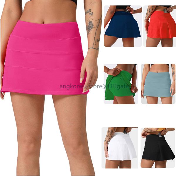 L604 Designer Yoga Skirt - Quick-Dry Sports Mini Skirt for Tennis, Golf, Fitness, and Cheerleading
