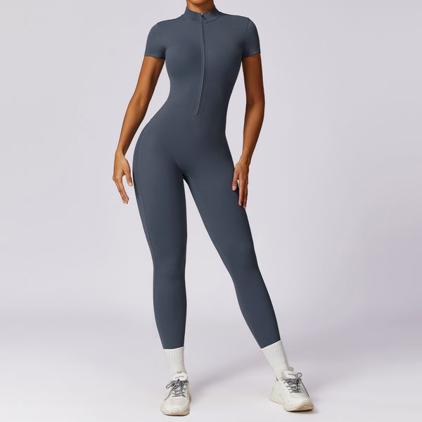 L8445 Women's Jumpsuits - Sleeveless Fitted Yoga Outfit with Long Bell-Bottom Dance Pants