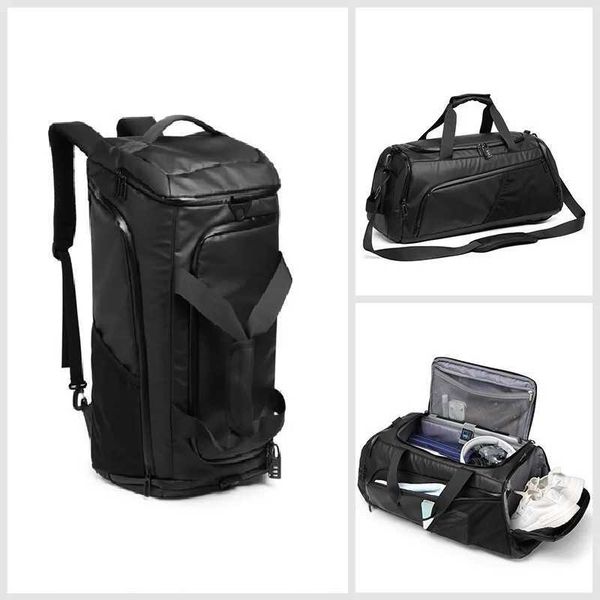 Large capacity fitness backpack for training, sports, and travel with separate shoe compartment