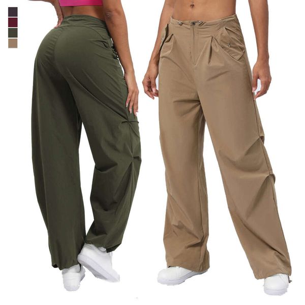 Lemon Straight Loose Fit Gym Elastic Waist Casual Sports Trousers Fiess Workout Yoga Pants Fashion Women Clothing Align Workout oz gzg