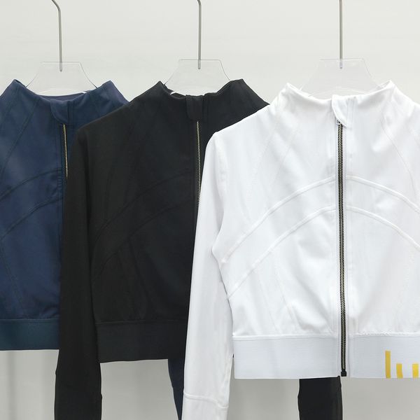 Lemon-1442 Women's Quick-Dry Yoga Jacket with Zip for Sports and Fitness