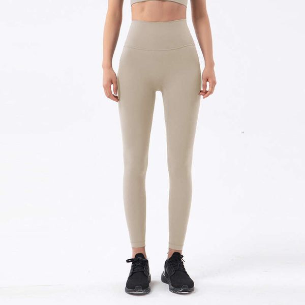 Lemon-scented buttery soft high-waisted yoga leggings for women, perfect for athletic workouts and running