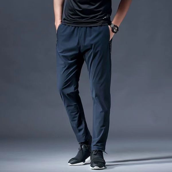 LL Men's Jogger Pants - Quick-Dry Fitness Trousers with Elastic Waist, Drawstring & Zipper Pockets for Sports and Casual Wear