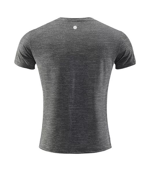 LL Men's Yoga Outfit - Quick-Dry Mesh Back Sports T-Shirt for Outdoor Gym and Soccer Fitness