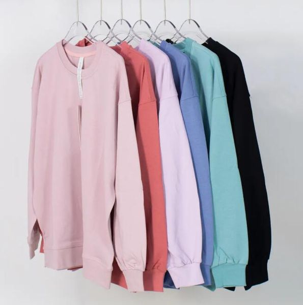LL Women's Casual Yoga Sweatshirt - Oversized Crewneck Pullover for Gym & Workout