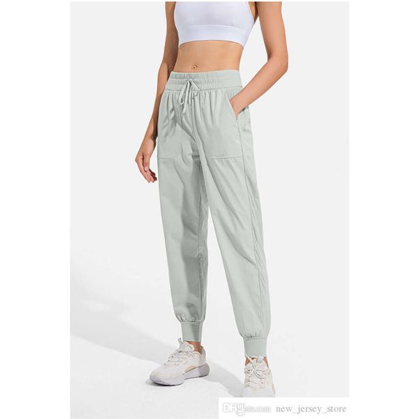 LL Women's High-Waisted Yoga Pants with Pockets – Soft, Elastic, Drawstring Fitness Leggings for Jogging and Casual Wear
