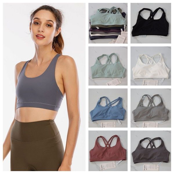 LL Yoga Fashion designer activewear for women featuring energy-boosting sports bras with silicone cotton padding for a sexy fit