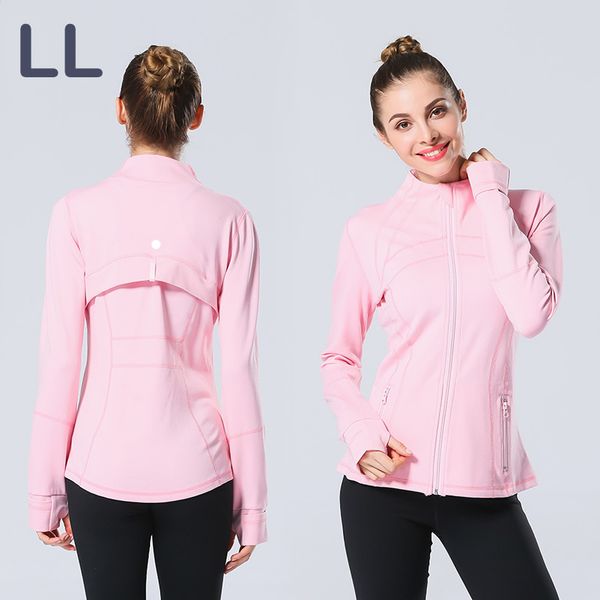 LL Yoga Jacket - Designer Luxury Women's Fall Winter Sports Running Fitness Sweatshirt with Quick-Dry Breathable Fabric and Stand Collar Zipper