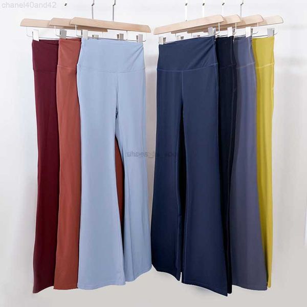 LL yoga Women's Flared Workout Pants - Stretchy High-Waisted Yoga Leggings for Gym and Running