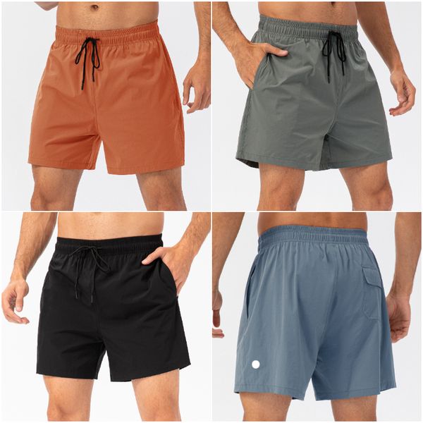 LL-21415 Men's athletic shorts for yoga, running, and gym workouts with elastic, breathable fabric for quick comfort