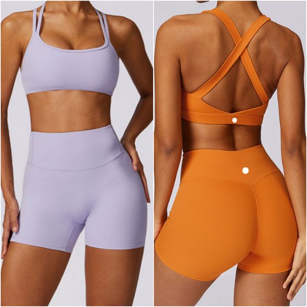 LL8047 Women's Two-Piece Yoga Set: Vest and Trousers for Gym, Running, and Casual Wear with Elastic High Waist