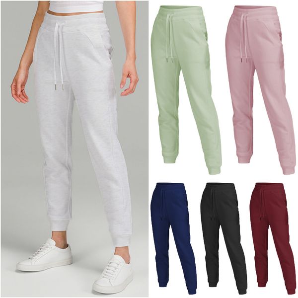 LL-j062 Women's Loose Wool Yoga Pants for Exercise, Gym, Running, and Casual Wear with High Waist Elastic and Drawstring