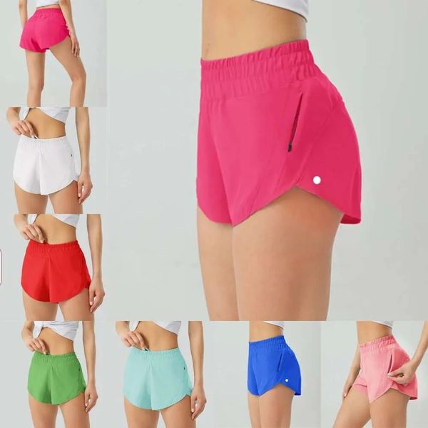 LLM88240 Women's High-Rise Yoga Shorts with Pockets - 2.5" Inseam Fitness Running Shorts for Women and Girls