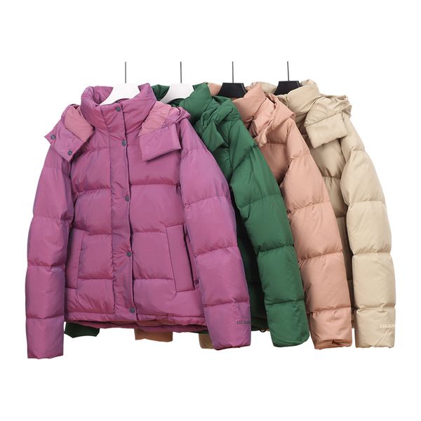 LM863 Women's Hooded Puffer Jacket for Yoga and Winter Sports, Warm Padded Parka Coat