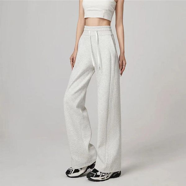 LO116 Women's High-Waisted Yoga Jogger Pants with Pockets - Soft, Drawstring Training & Loose Fit Jogging Bottoms