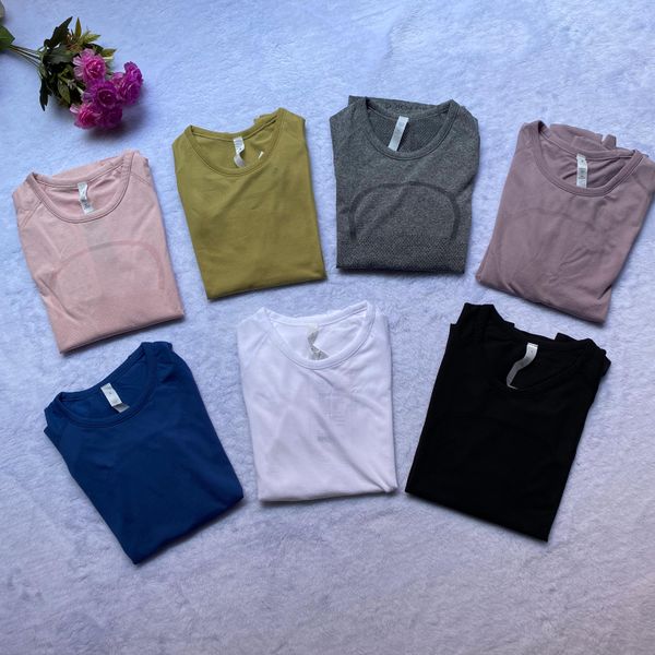 Long Sleeve 2.0 Women Yoga T-Shirts High-Elastic Breathable Running Top Quick Drying Seamless Woman Gym Wear Jogging Fitness Sport Clothes S