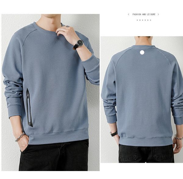 Lu Align Lemon Men's Hooded Pullover for Sports, Yoga, and Running with Long Sleeves and Loose Fit