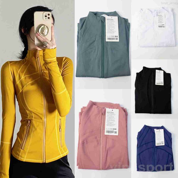 Lu Align Women's Long Sleeve Yoga Jacket with Stand Collar - Stretchy Workout Top for Training and Bodybuilding