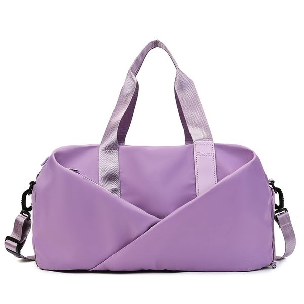 LU Fitness Bag for Women - Sports Yoga Backpack with Separate Wet/Dry Compartments, Water-Resistant Oxford Fabric Travel Bag for Swimming