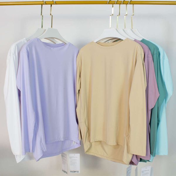 Lu Sport Long Sleeve Shirt for Women - Loose Fit, Comfortable Casual Summer Wear