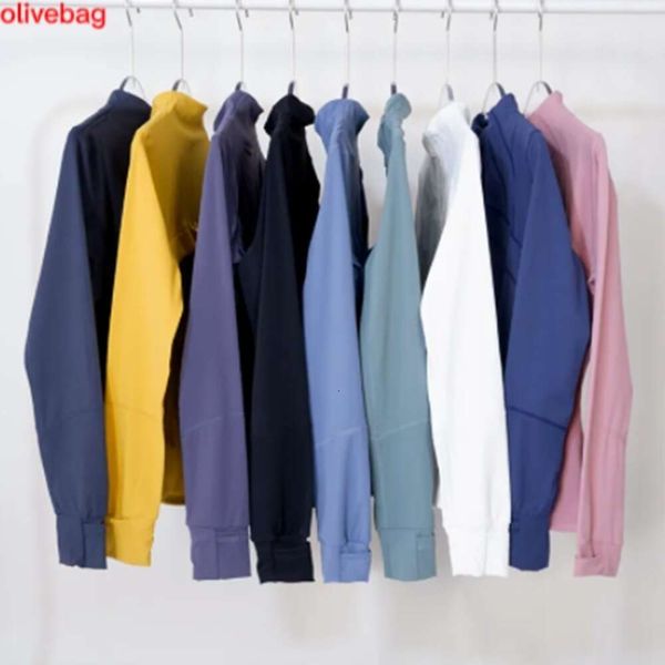 Lu Yoga Jacket for Women - Quick Dry Workout Top with Zip, Solid Color Activewear Sweatshirt for Sports and Fitness