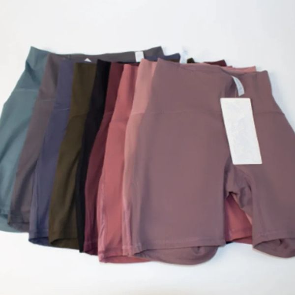 Lu-001 Women's High Waist Yoga Shorts: Slim-fit, hip-lifting gym tights with quick-dry, breathable fabric for running and yoga