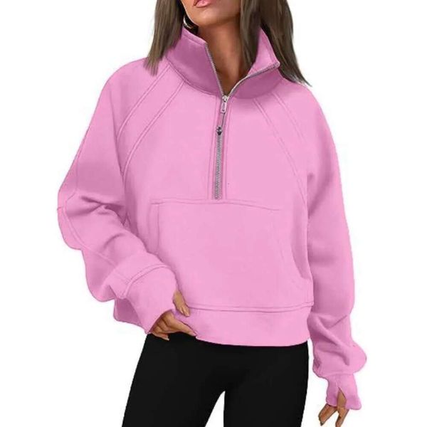Lululemon Half Zip Hoodie - Women's Stylish Workout Sweater with Front Zipper for Activewear