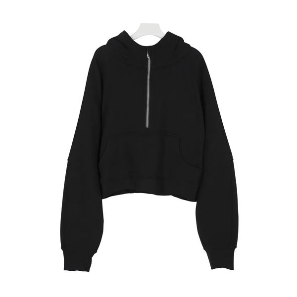 Lululemon Women's Designer Hoodie with Lulushorts Collar, Align Sweater Zipper Pullover, Loose Long Sleeve for Autumn and Winter