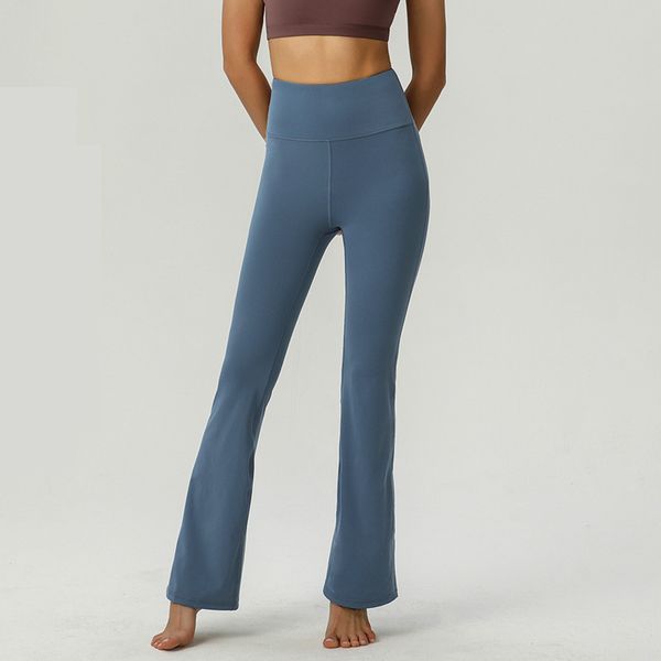 Lululemon Women's Flared Yoga Pants for Summer - Slim Waist, Belly-Control, Bell-Bottom Design with Leg-Revealing Long Yoga Fitness Mesh