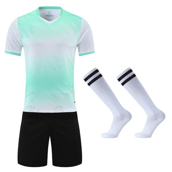 Men's and women's 2022 soccer jersey sets for youth, including shirts, tracksuits, and socks for football training
