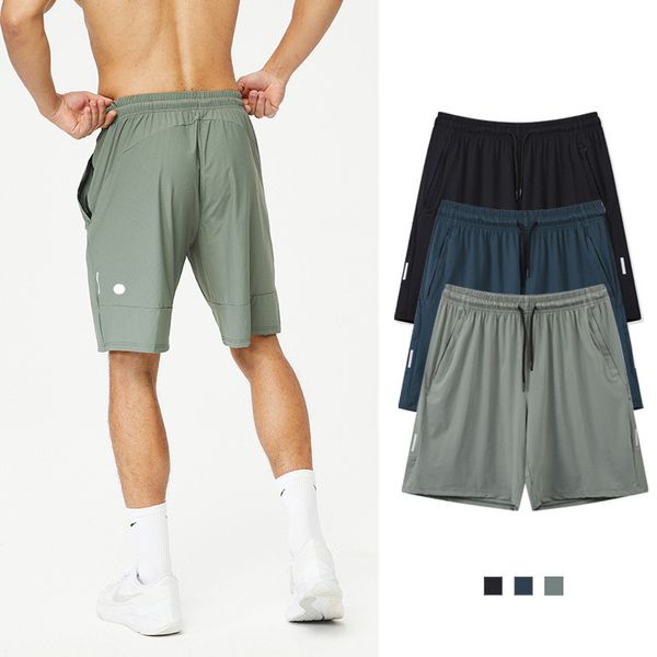 Men's breathable cycling shorts with pockets and reflective strips for running and gym workouts