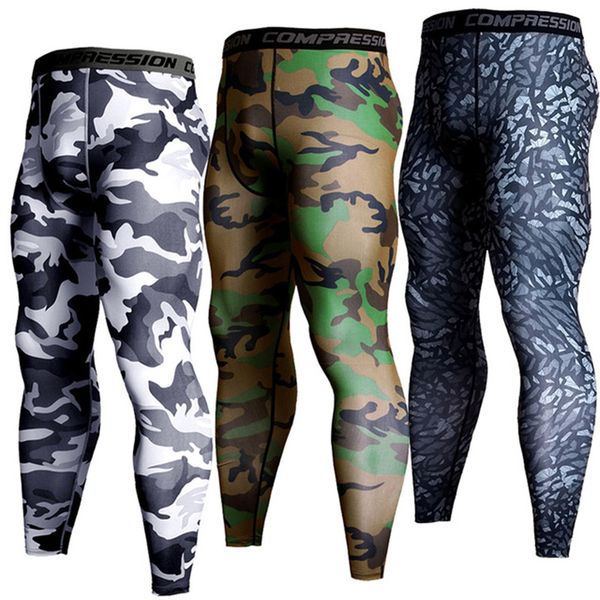 Men's compression running pants for jogging, fitness training, gym workouts, and yoga sports