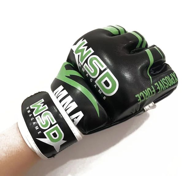 Men's Half Finger MMA Gloves for Boxing, Karate, Muay Thai, and Kickboxing Training
