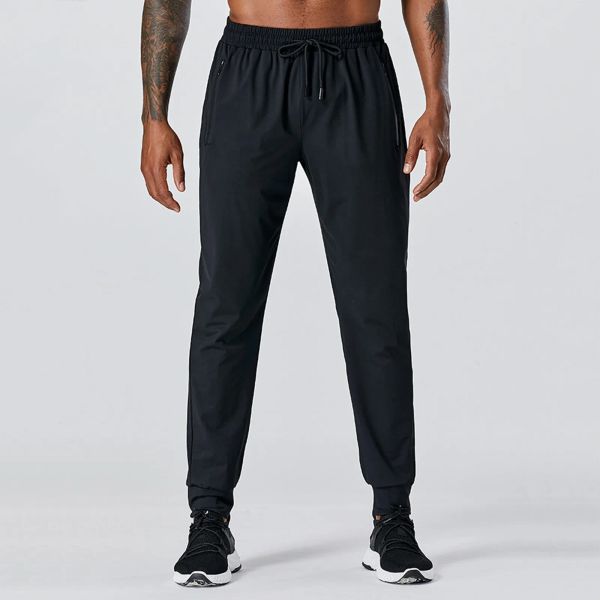 Mens joggers for spring and summer, loose ice silk fabric, ideal for outdoor running, fitness, yoga, and casual wear, straight-leg track pants