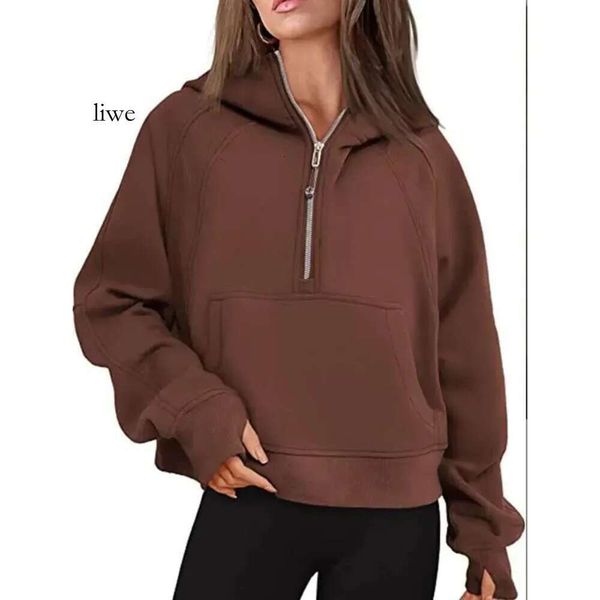 Men's Lululemon Scuba Hoodie Half-Zip - Women's Fall/Winter Athletic Sweater, Relaxed Gym Jacket, Cozy Plush Coat, Sporty Sweatshirt, Mylulu 2E7 Style