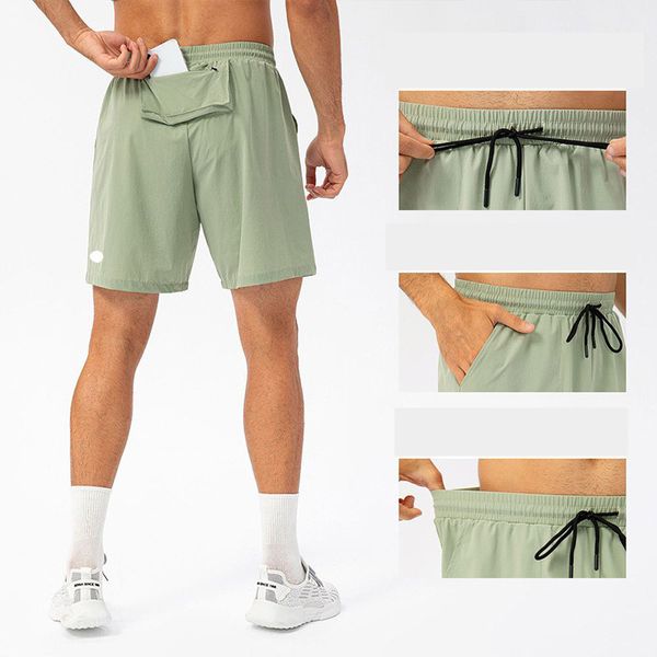 Men's quick-dry yoga shorts with a back pocket for phones, ideal for running, gym, and casual wear