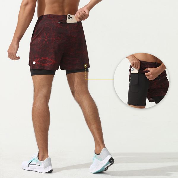 Men's quick-dry yoga shorts with pocket and inner lining for sports and running